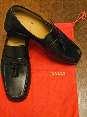 Bally | Shoes | Bally Pietro Navy Blue Grained Leather Web 